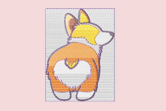 Cute Dog Standing Embroidery Design