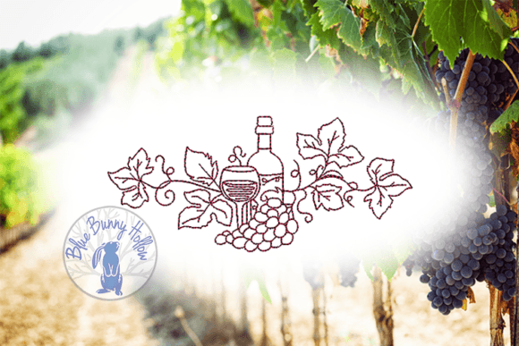 Wine Tasting 8 Embroidery Design